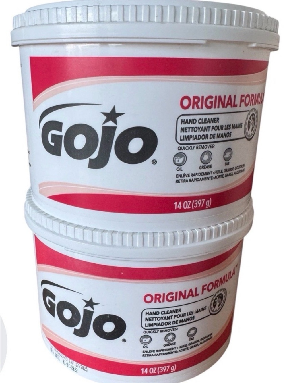 2X Gojo Original Formula Hand Cleaner Remove Grease Tar & Oil, New 14 Oz READ